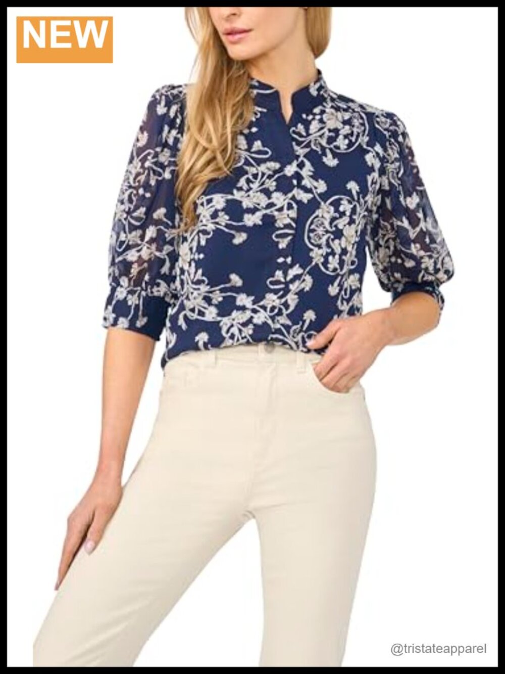 Women's Floral Short Sleeve Blouse Open Collar Polyester Button Front